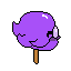 A purple lolipop.
