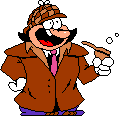 A sprite of Rosette and Marble stacked on top of eachother, dressed as detectives. This could possibly be a reference to Mr. Incognito.