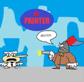Pizzelle getting shot by Painter while he tells her to "die!!!!!" as seen in the artwork for Vs Painter.