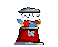 Sprite of the gumball machine being stunned.