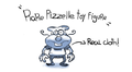 Drawing of a rare toy figure of Pizzelle, featuring real cloth. By Fishibi.