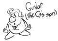 Art of Gunior, the son of The G (the 4th), drawn by RetroDiskette.